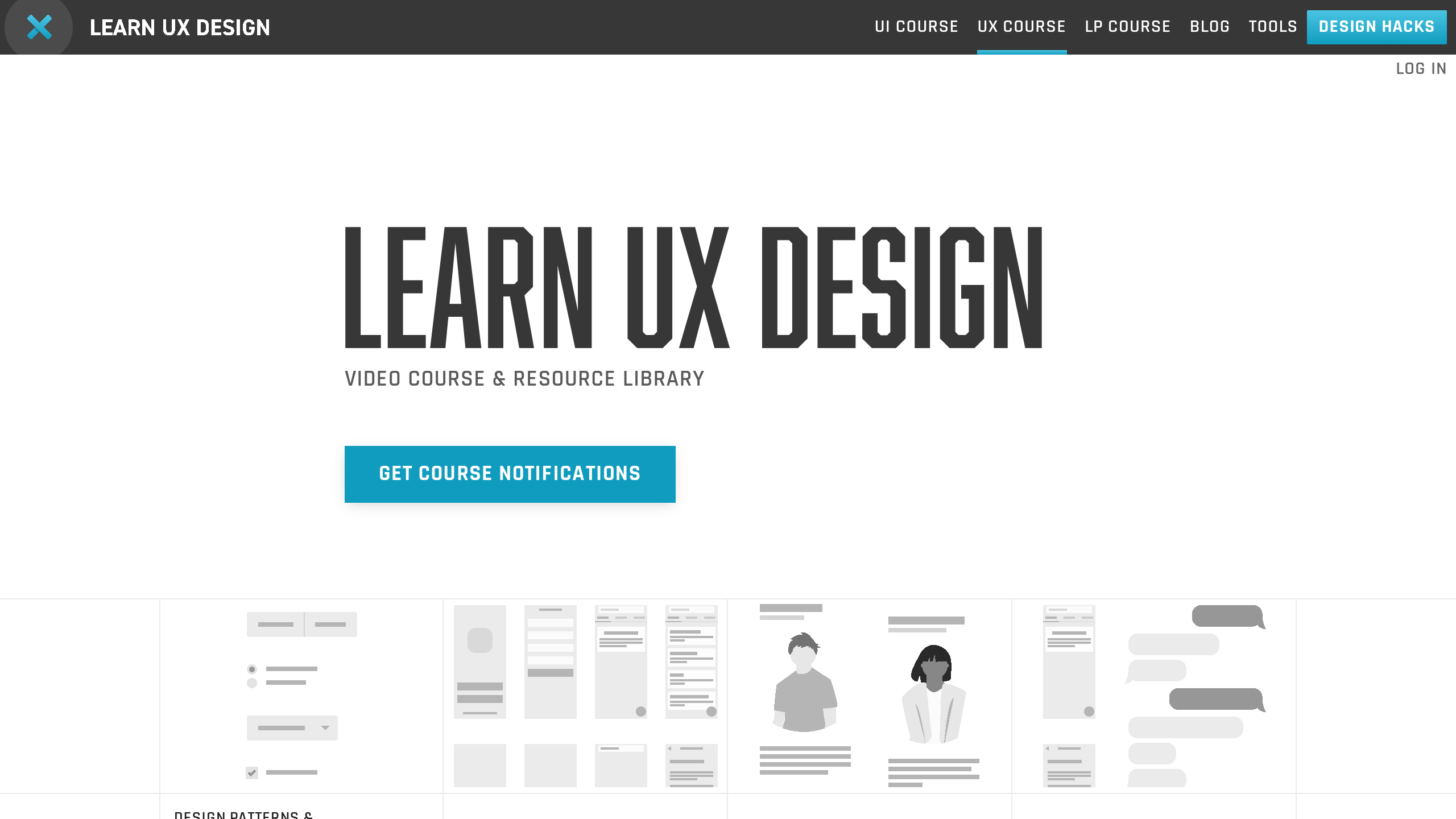 Learn UX Design's website screenshot