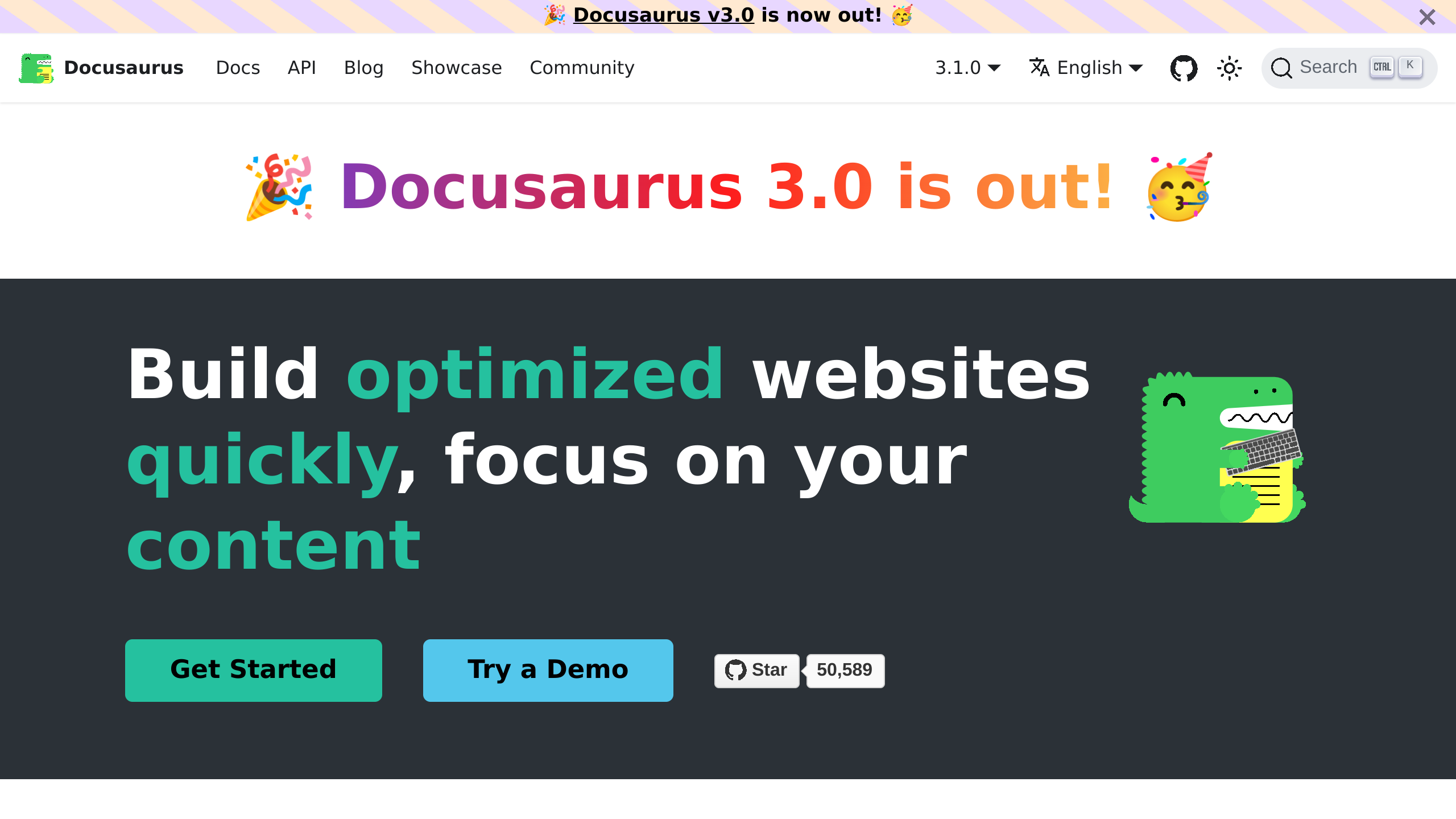 Docusaurus's website screenshot